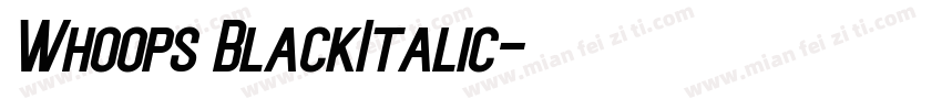 Whoops BlackItalic字体转换